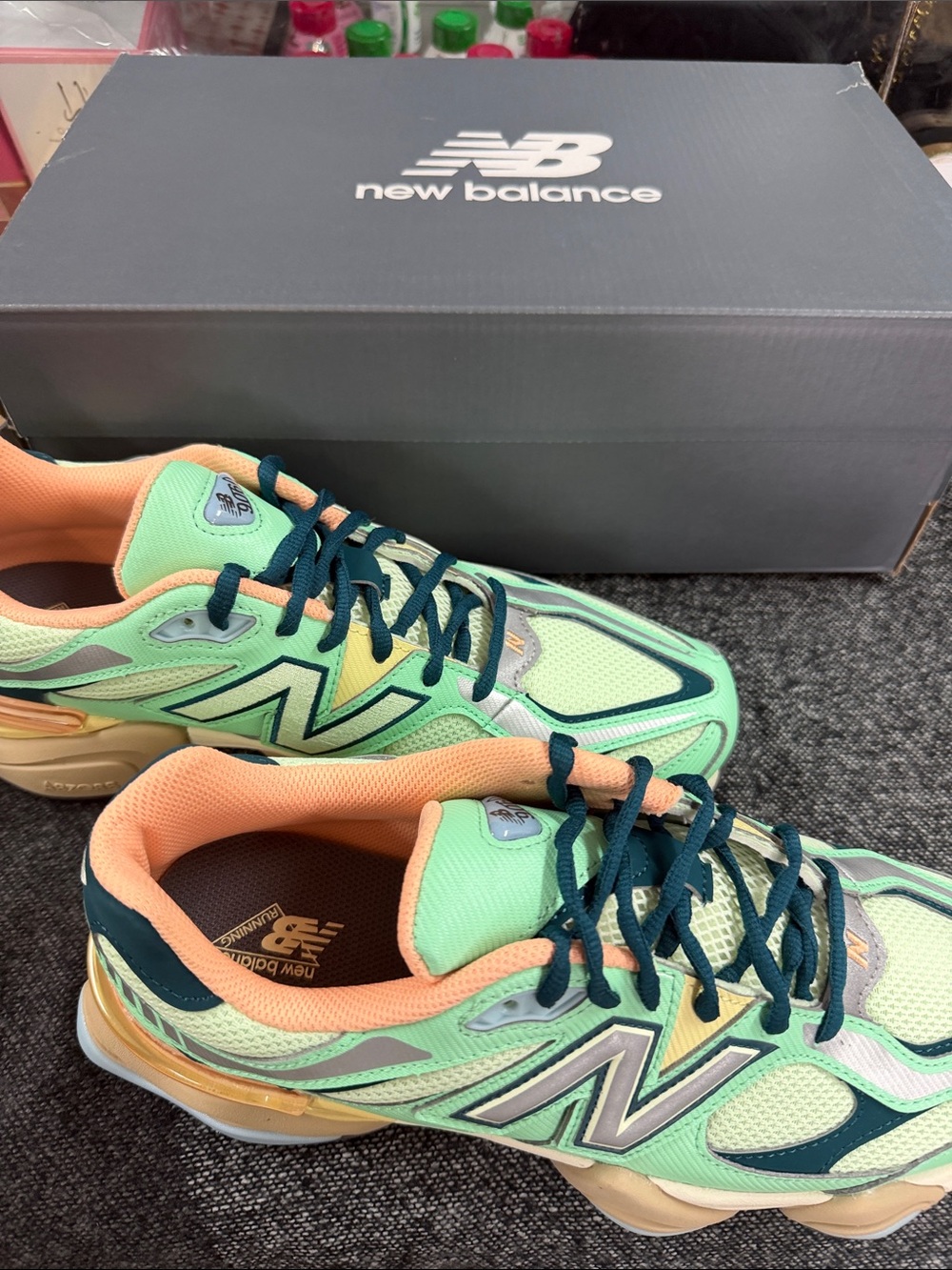 New Balance Mint Green & Peach Women’s Running Sneakers